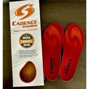 Cadence Original Orange Insoles Size C Men 5‑6 Women 6‑7 | Orthotic Support New